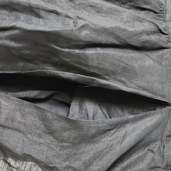 Loft 100% linen black halter dress fully lined kick pleat Size 14 - Picture 4 of 10